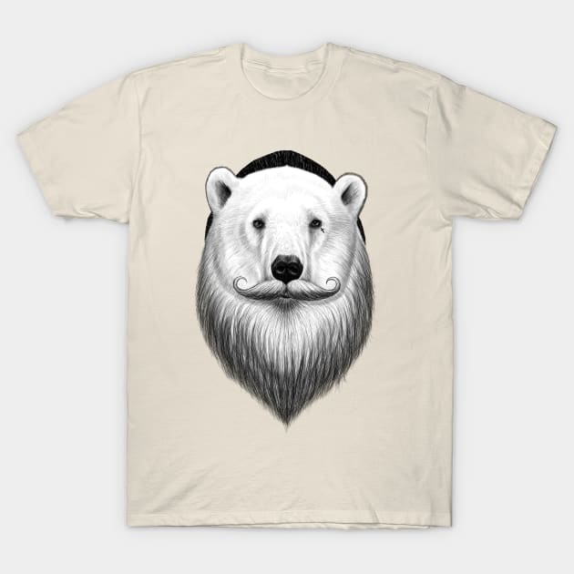 bearded polar bear T-Shirt by NikKor